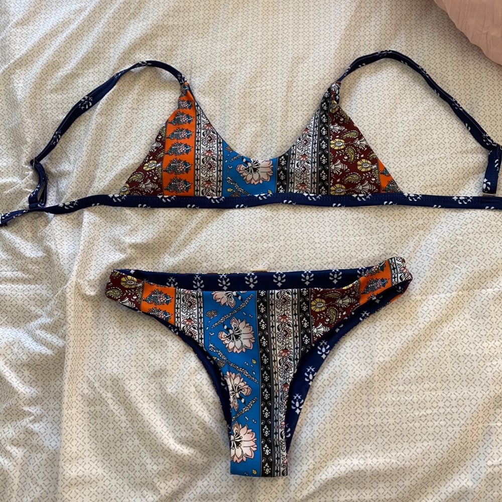 Patterned Bikini! Worn Once!